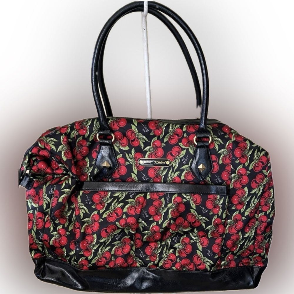 Betsey Johnson Cherry Pattern weekender bag